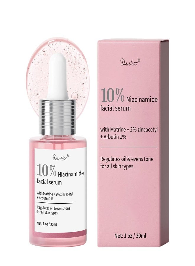 danliss Niacinamide Serum 10% + Zinc 2% – Brightening Face Serum with Hyaluronic Acid & Arbutin for Nourished, Balanced, Blemish - Prone Skin 30ml / 1 fl oz - Image 1